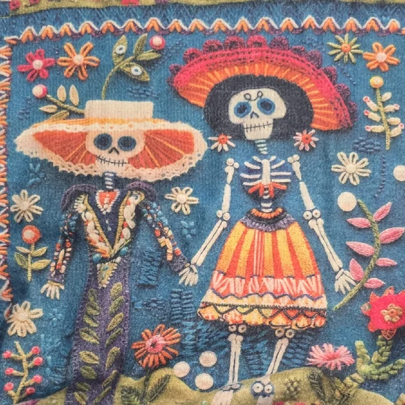Colorful Skeleton Pattern Sweater - Picture 3 of 4